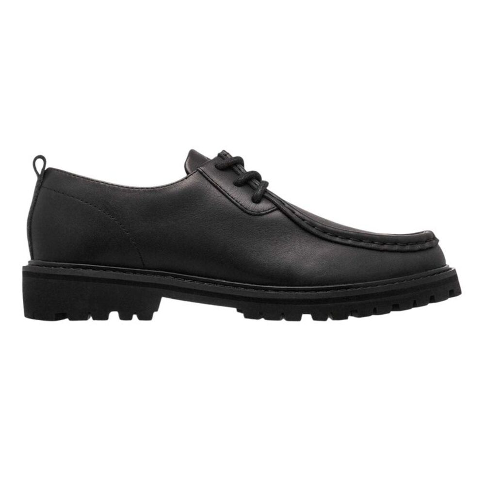 CLAE Unisex Adult Leather Moc Toe Derby Shoes / Black